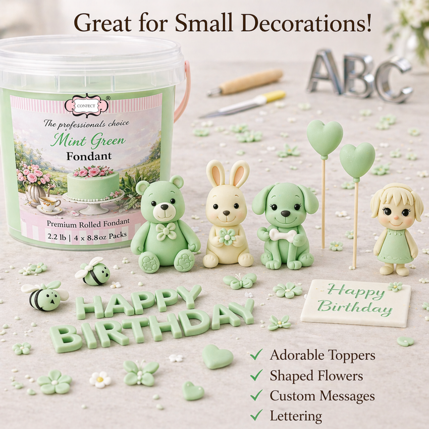 Mint Green | Edible Natural Fondant (4 x 250g)