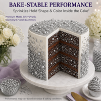 Silver | Sprinkles Bottle for Decoration Bottle 120 g