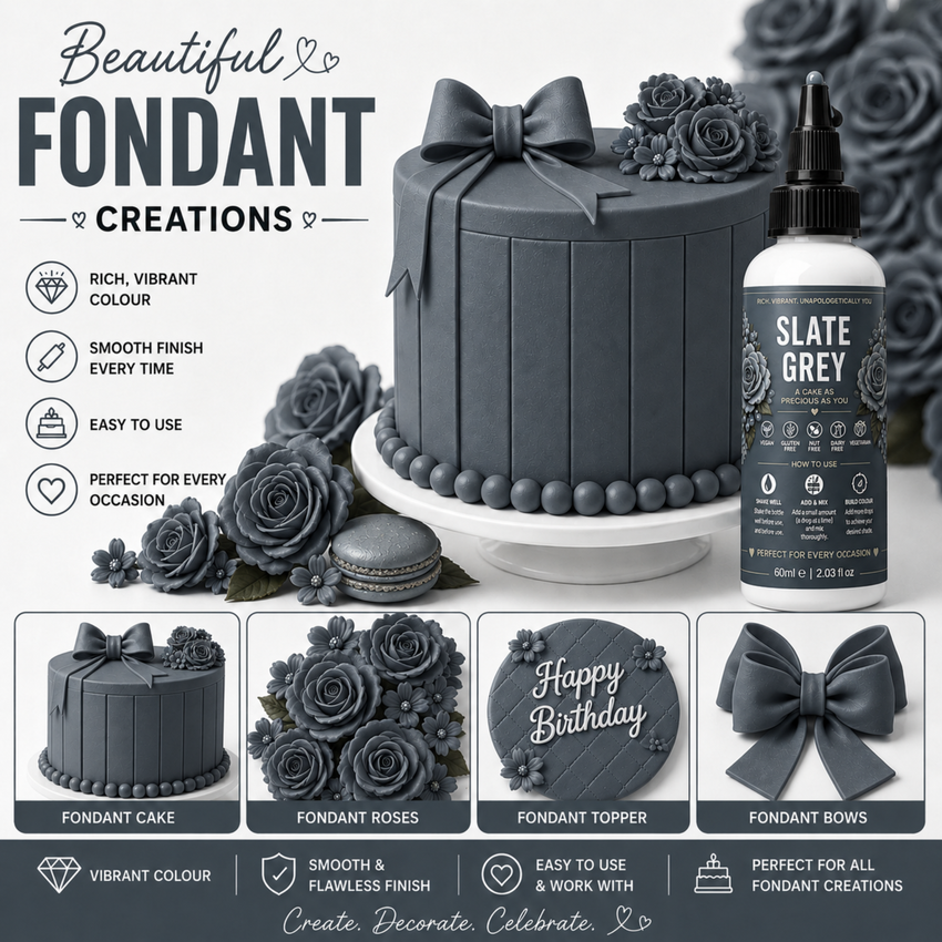 Slate Grey | Edible Candy Color 60ml