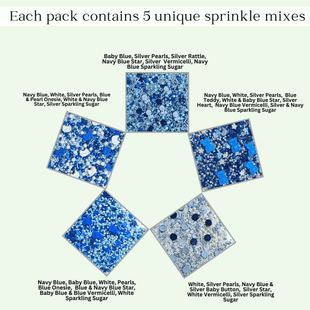 Boys Baby Shower Sprinkles | Baby Blue Sprinkles for Cake & Cupcake Decorating