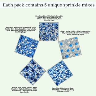 Boys Baby Shower Sprinkles | Baby Blue Sprinkles for Cake & Cupcake Decorating