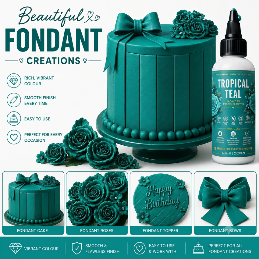 Tropical Teal | Edible Gel Color 60ml