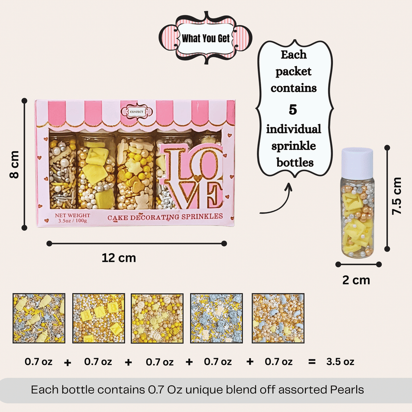 Gender Reveal Mix Silver Baby Feet & Feeding Bottle Baby Shower Sprinkles