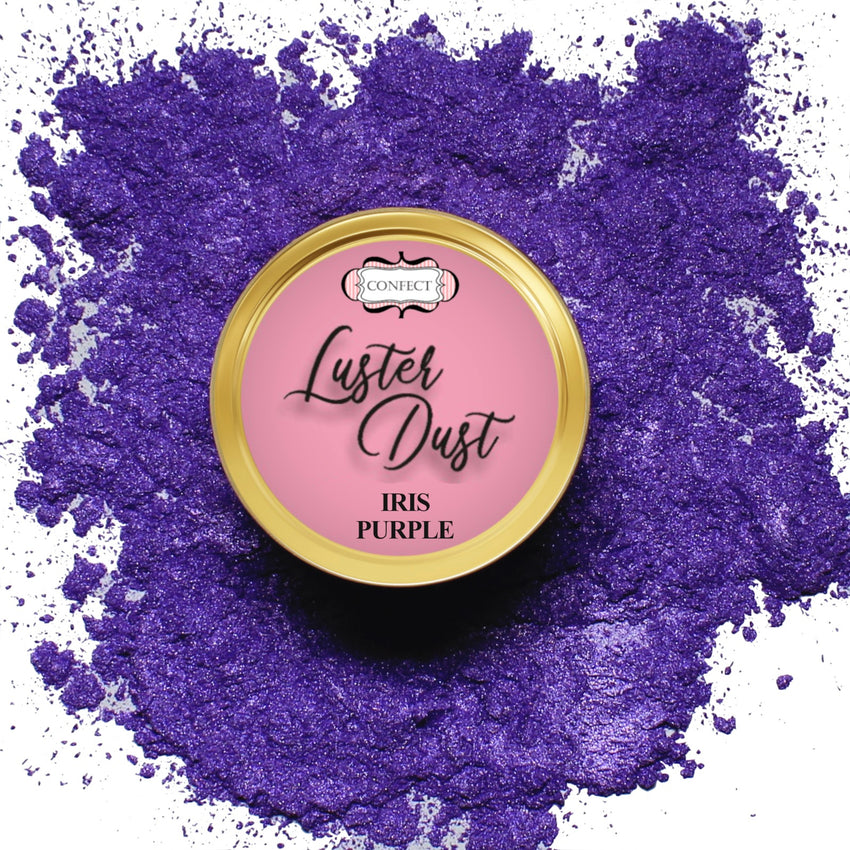 Edible Luster Dust – Pack of 5 | Silver, Crystal, Pink, Purple, Mauve | 25 Gm