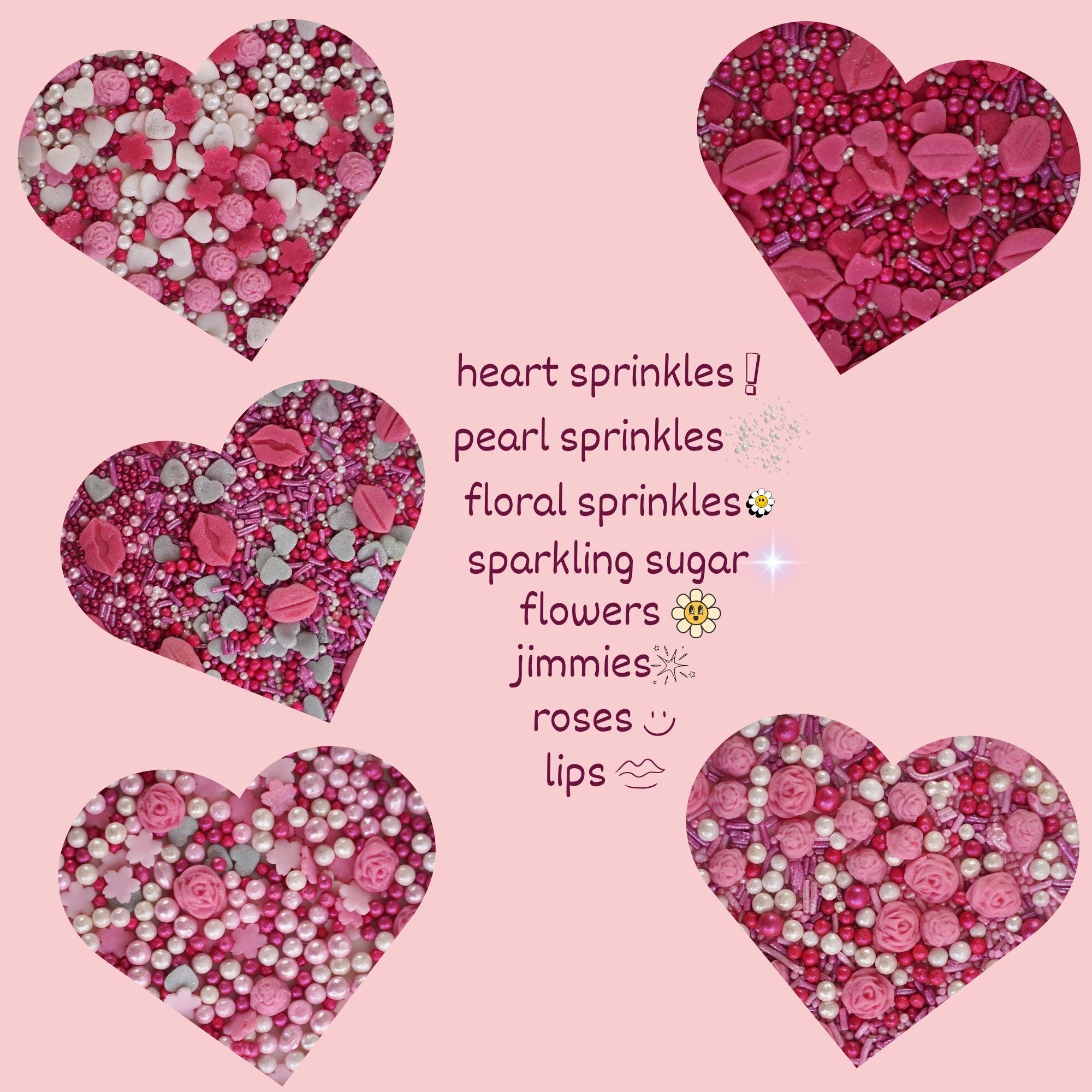 Shimmering Charm I Silver & White Pearls | Edible Mother's Day Sprinkles