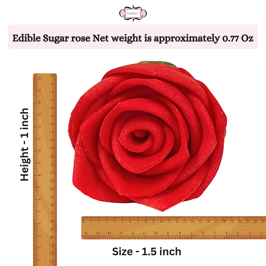 Edible Red Roses Red Rose | Edible Sugar Roses Topper – Confect