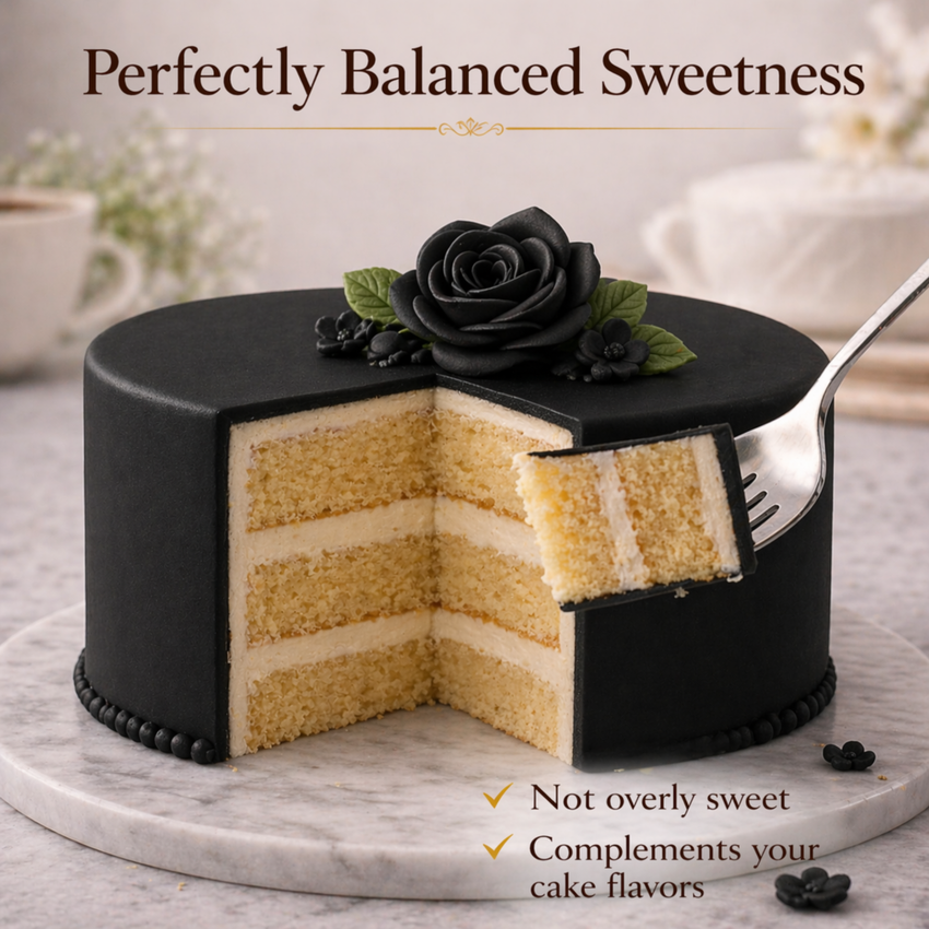 Black | Edible Natural Fondant (4 x 250g)
