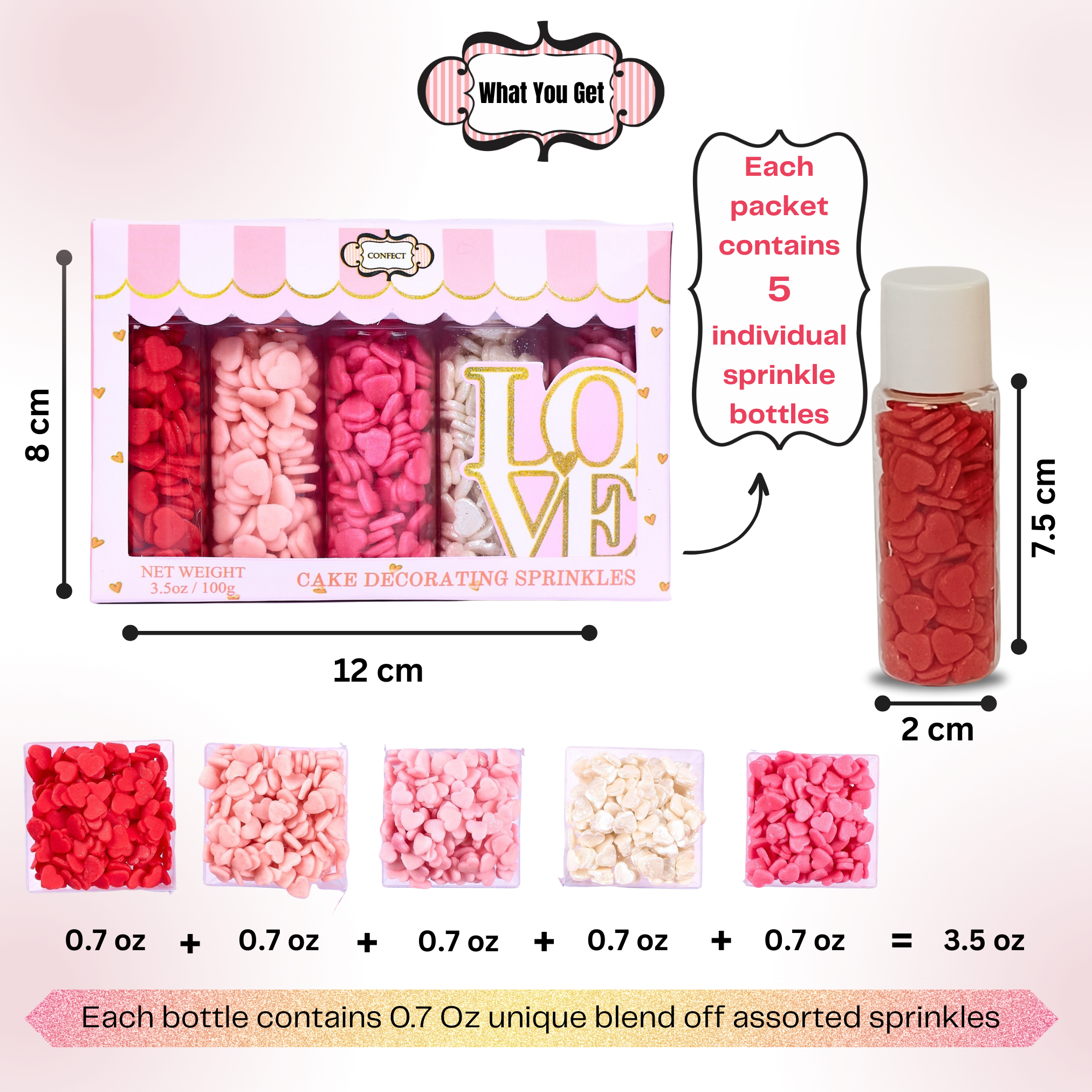 Valentine Sprinkles VS Multipack 05 - 100 gms