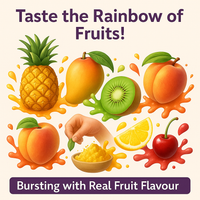 Tropical Vibes Gummies | Pack of Pineapple, Mango, Kiwi, Peach, Lemon, Cherry Gummies | 300g