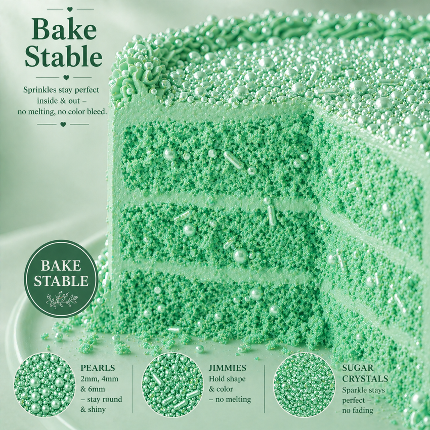 Sprinkles for Cakes & Cupcakes Decoration | USP-12(Mint Green)