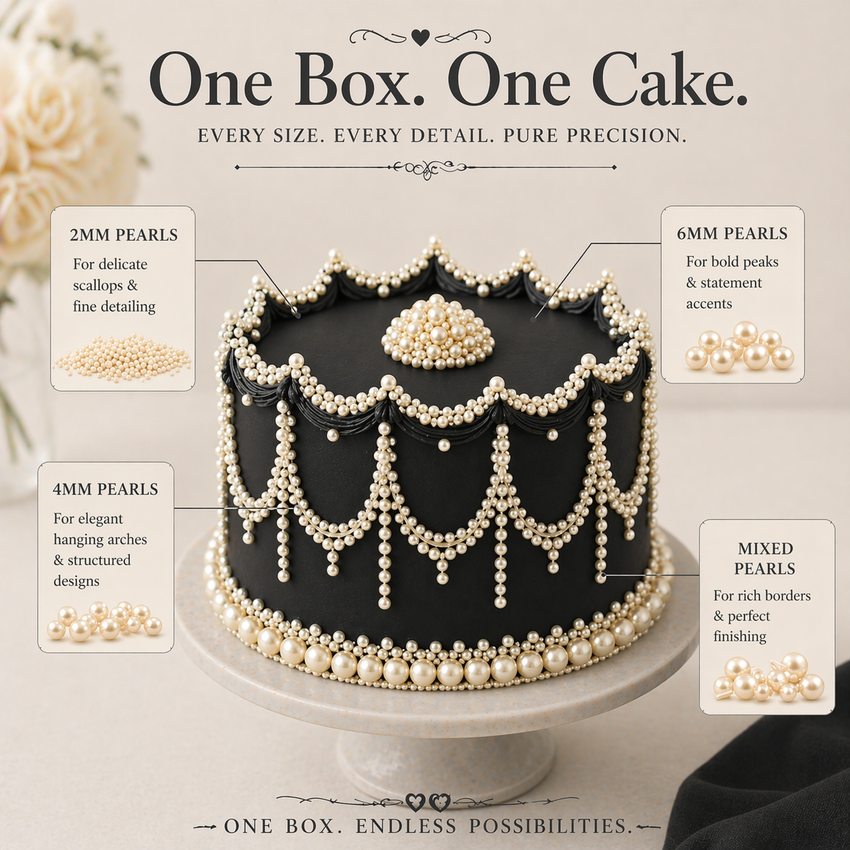 Sprinkles for Cakes & Cupcakes Decoration | USP-14(Pearl)