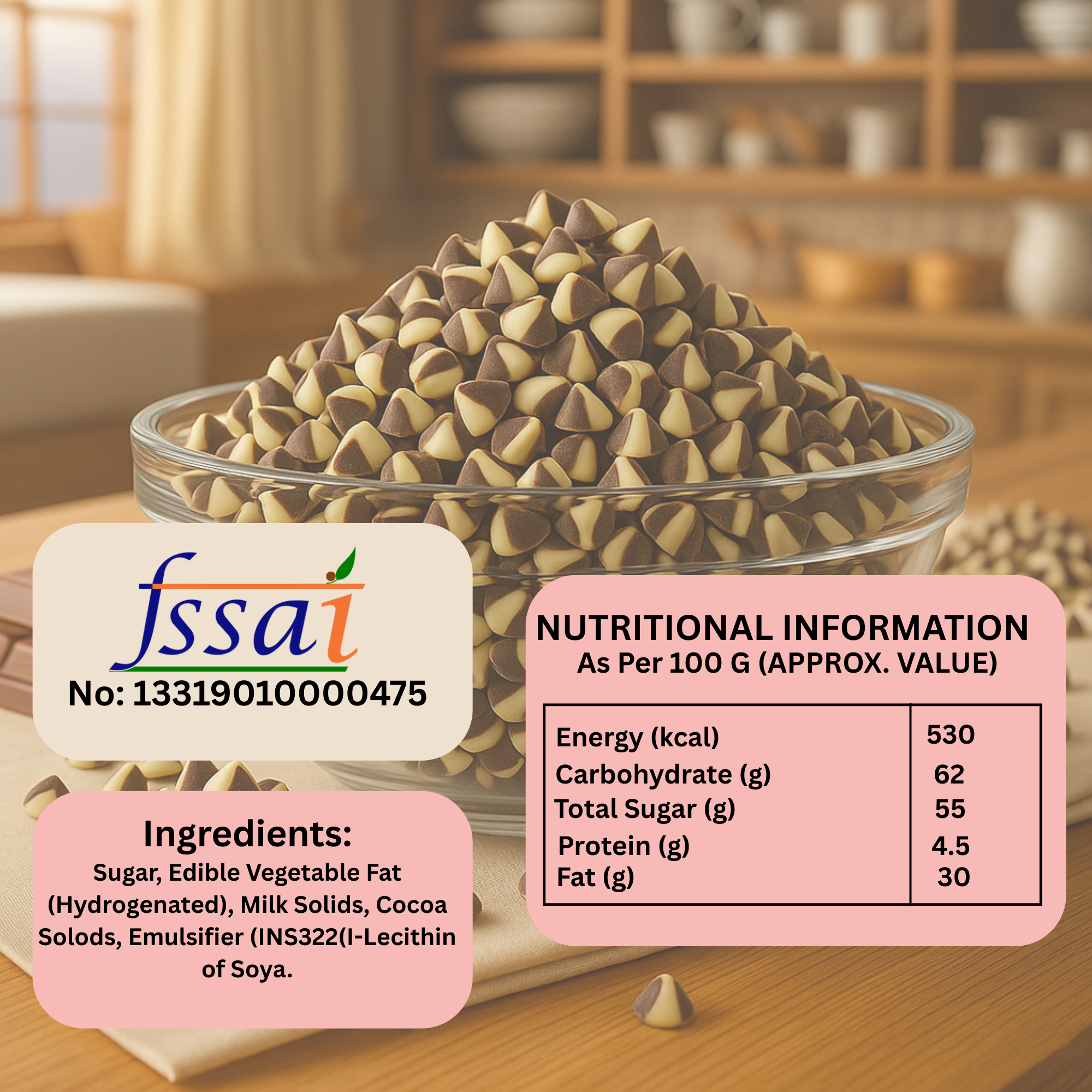 Twin Chocolate Chips 100g