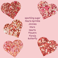 Valentine Sprinkles | 10 Edible Decoration for Baking & Dessert 100 Gms