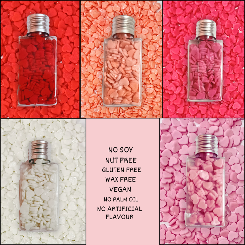 Valentine Sprinkles | 05 Edible Decoration for Baking & Dessert 100 Gms