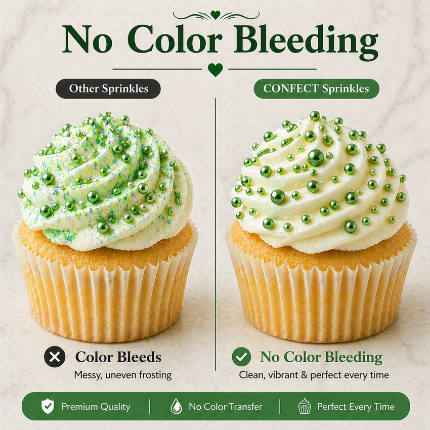Sprinkles for Cakes & Cupcakes Decoration | USP-11(Pea Green)