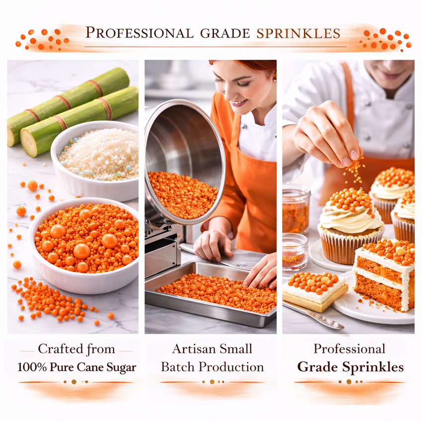 Citrus Orange | Sprinkles Bottle for Decoration Bottle 120 g