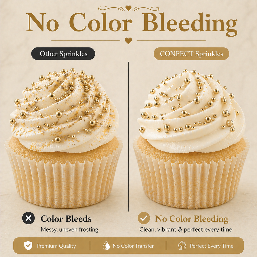 Sprinkles for Cakes & Cupcakes Decoration | USP-17(CH Gold)