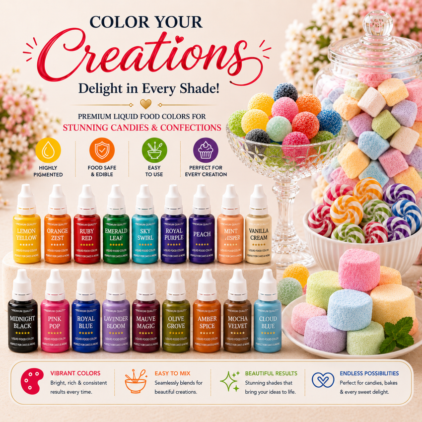 Complete Set | Pack of 18 Edible Water Color