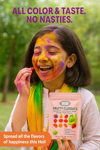 Fruity Classic Gummies | Pack of Strawberry, Watermelon, Grape, Orange, Apple, Banana Gummies | 300g