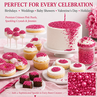 Crimson Pink | Sprinkles Bottle for Decoration Bottle 120 g