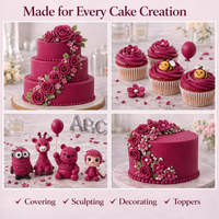 Vivid Magenta | Edible Natural Fondant (4 x 250g)