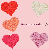 Valentine Sprinkles | 05 Edible Decoration for Baking & Dessert 100 Gms