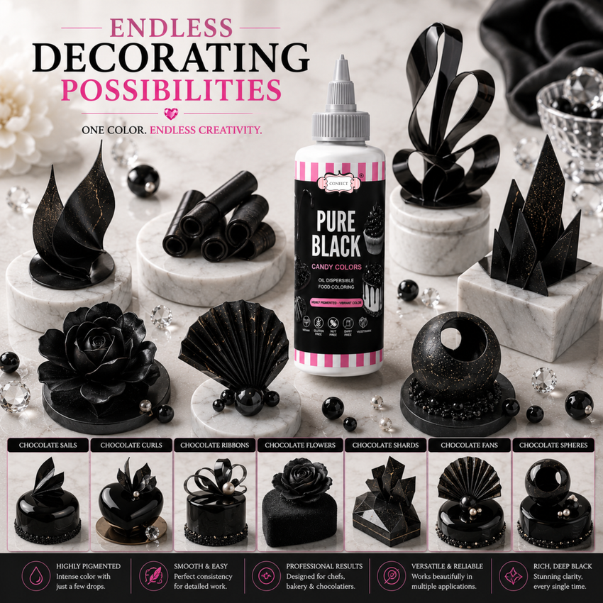 Pure Black | Edible Candy Color 60ml