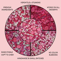 Shimmering Charm I Silver & White Pearls | Edible Mother's Day Sprinkles