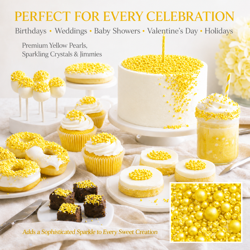 Yellow | Sprinkles Bottle for Decoration Bottle 120 g