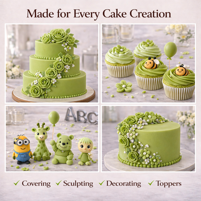 Green Harvest | Edible Natural Fondant (4 x 250g)