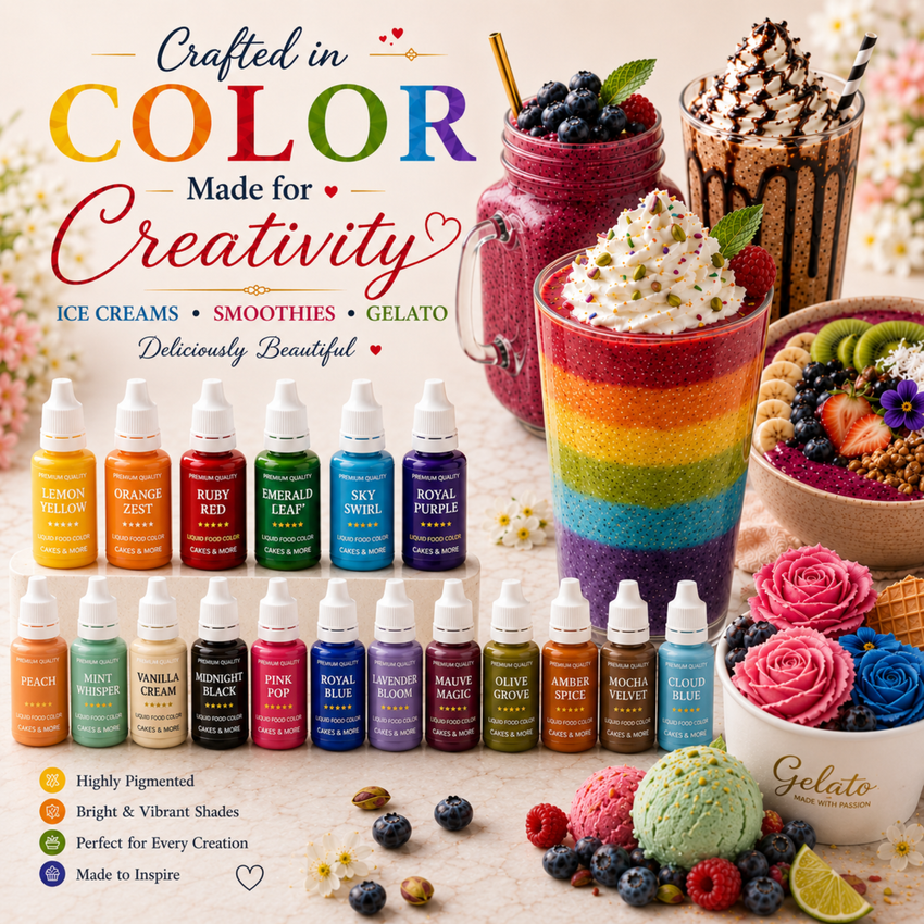 Complete Set | Pack of 18 Edible Water Color