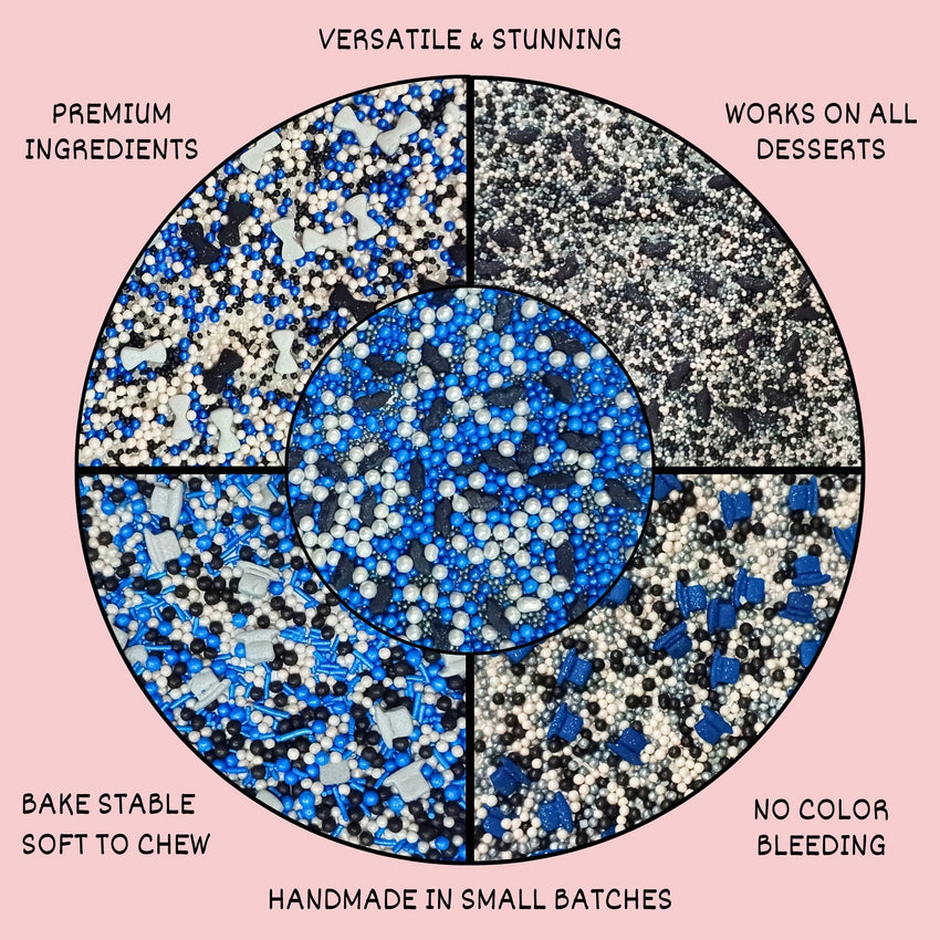 Black, Blue & White | (02) Father's Day Sprinkles 100Gm