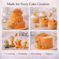 Mandarin Orange | Edible Natural Fondant (4 x 250g)