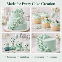 Soft Blue | Edible Natural Fondant (4 x 250g)