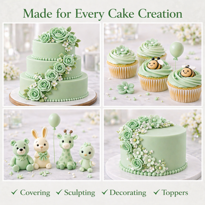 Mint Green | Edible Natural Fondant (4 x 250g)