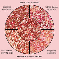 Valentine Sprinkles | 10 Edible Decoration for Baking & Dessert 100 Gms