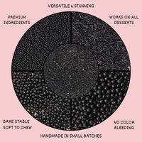 Sprinkles for Cakes & Cupcakes Decoration | USP-19(Black)