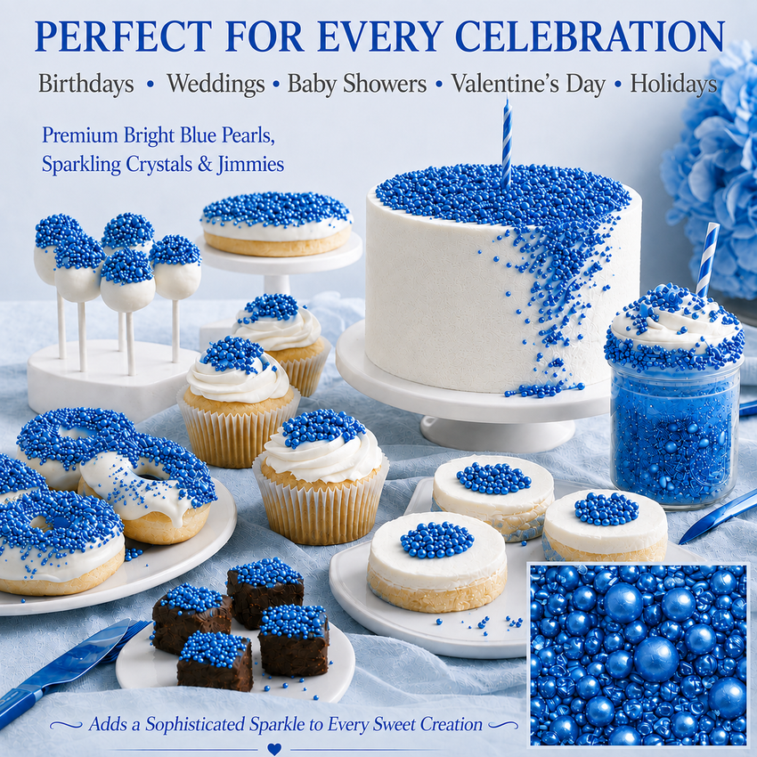Bright Blue | Sprinkles Bottle for Decoration Bottle 120 g