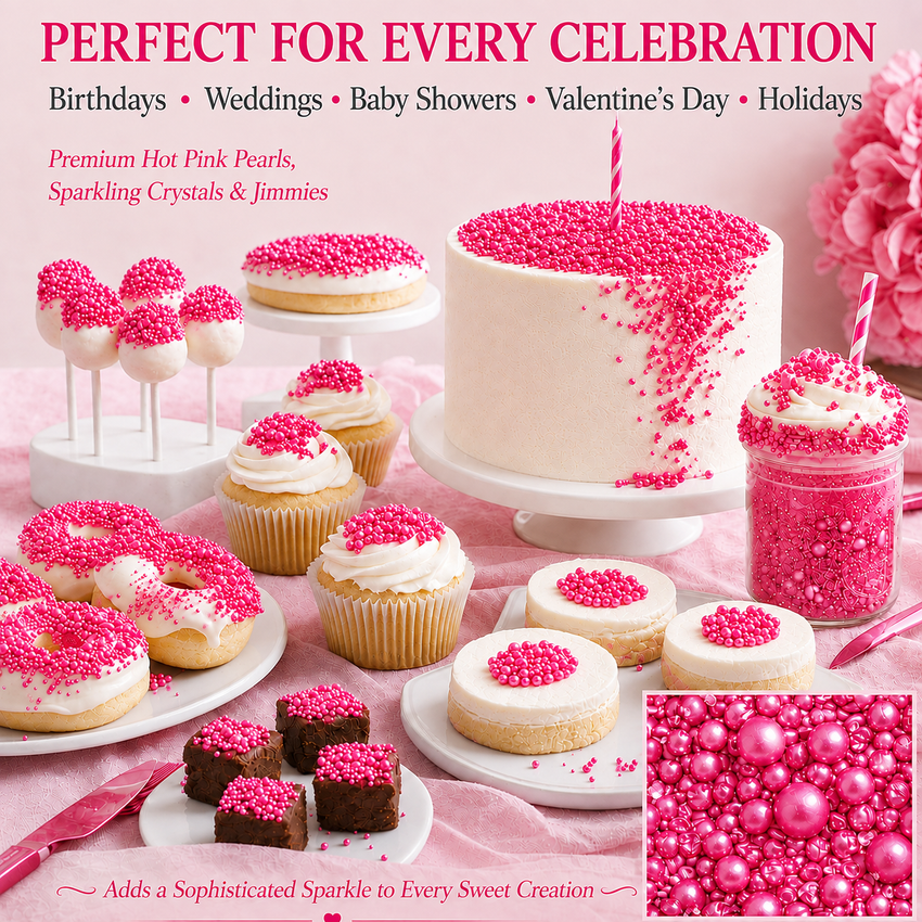 Hot Pink | Sprinkles Bottle for Decoration Bottle 120 g