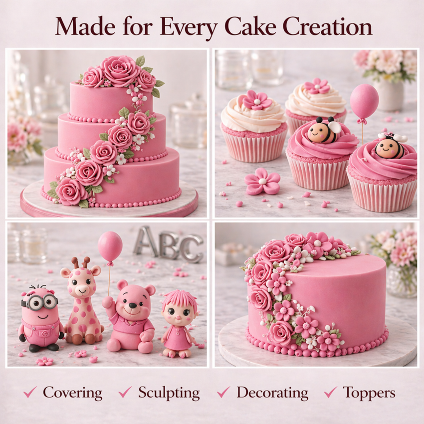 Rose Pink | Edible Natural Fondant (4 x 250g)