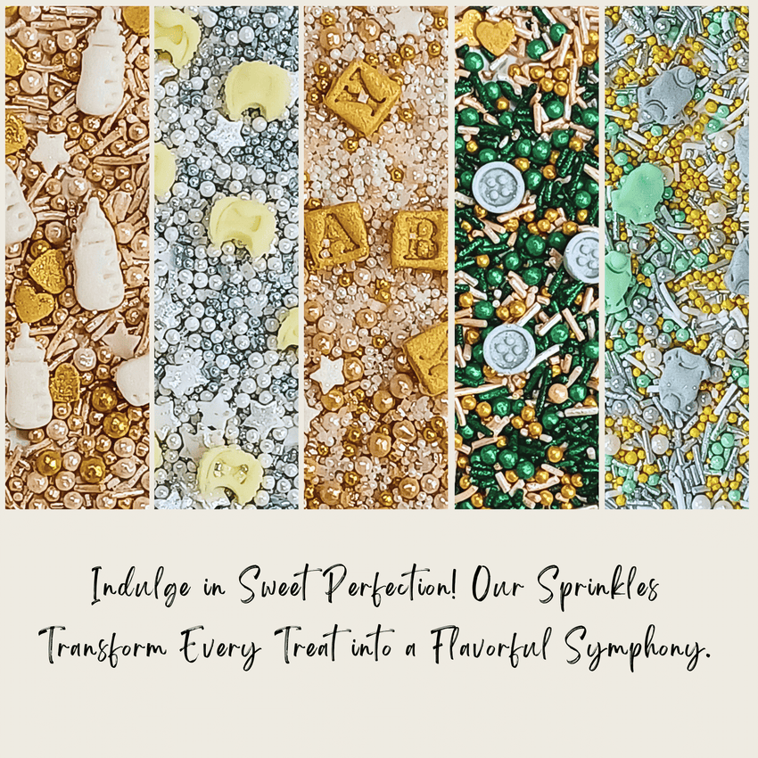 Baby Shower Sprinkles | Birthday Sprinkles | Gender Reveal Sprinkles Pack of 5 (BABY SHOWER -05)