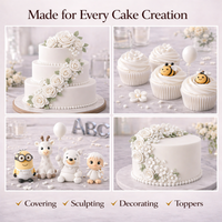 White | Edible Natural Fondant (4 x 250g)