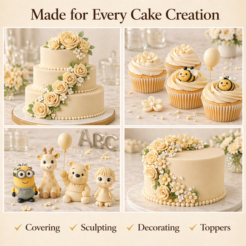 Magnolia Ivory | Edible Natural Fondant (4 x 250g)