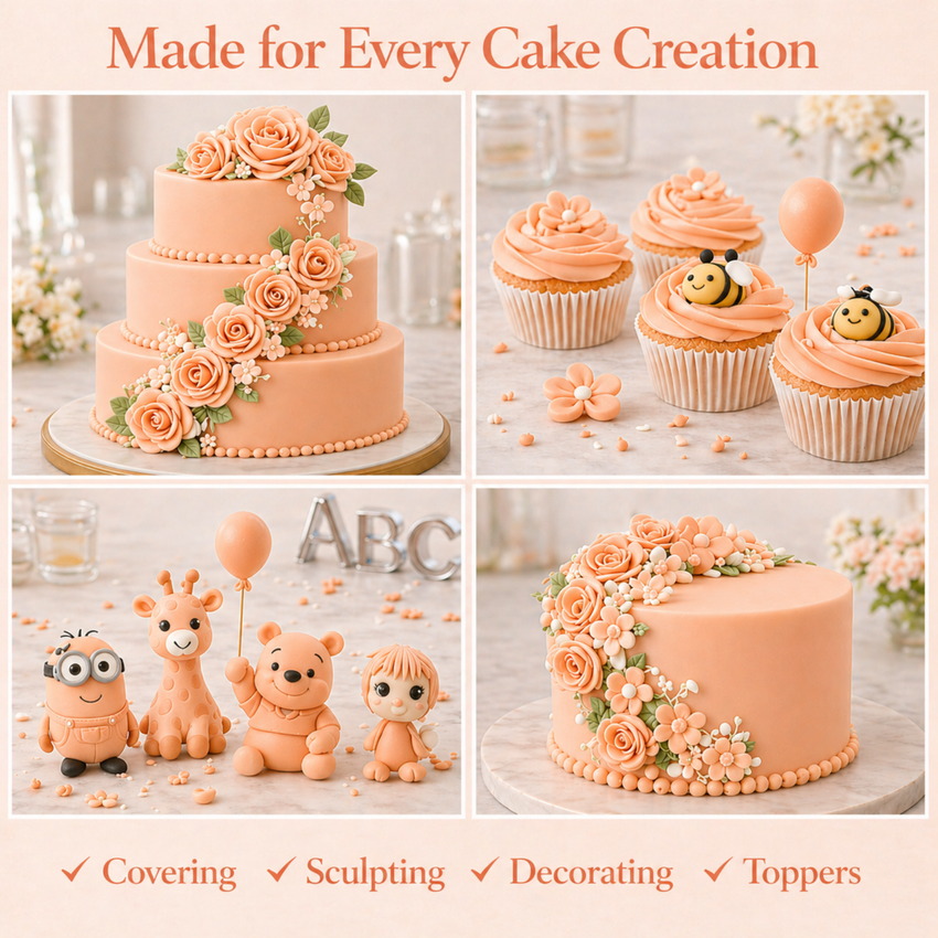Peach Blossom | Edible Natural Fondant (4 x 250g)