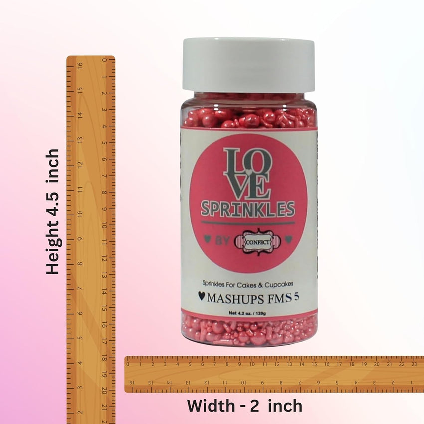 Rose Pink | Sprinkles Bottle for Decoration Bottle 120 g