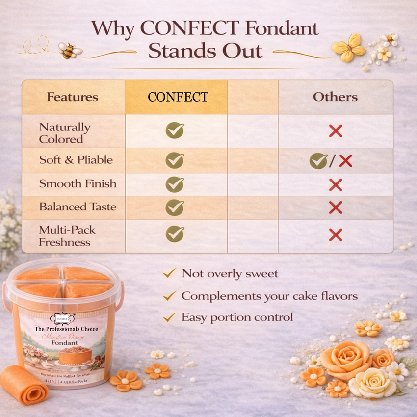 Mandarin Orange | Edible Natural Fondant (4 x 250g)