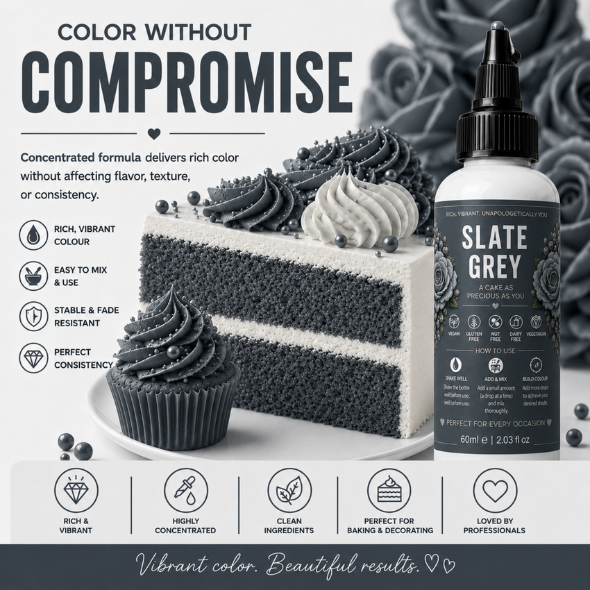 Slate Grey | Edible Candy Color 60ml