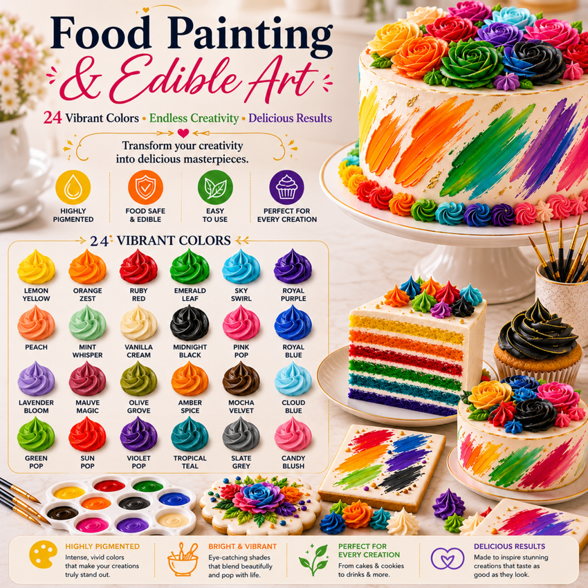 Master Artist | Pack of 24 Edible Water Color