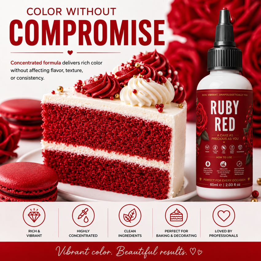 Ruby Red | Edible Gel Color 60ml