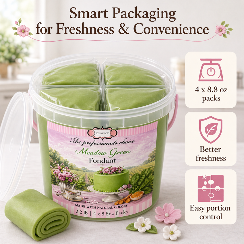 Mint Green | Edible Natural Fondant (4 x 250g)